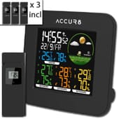 ACCUR8 YD8266WUK Weather Forecast Station - Incl. 3 Wireless Temperature & Humidity Sensors