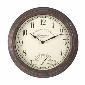 Bickerton Outdoor Wall Clock with Thermometer 30cm