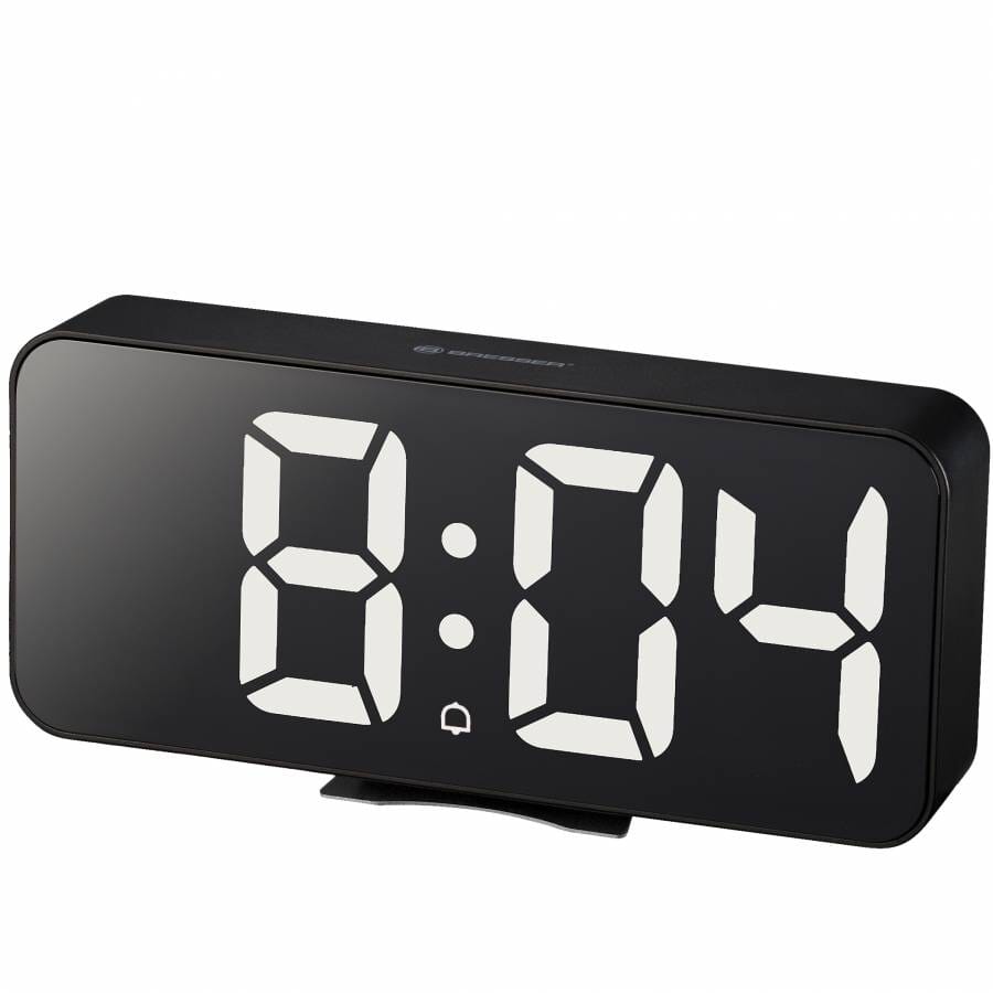 Bresser Rectangular Digital Alarm Clock with Indoor Temperature Weather  Shop UK