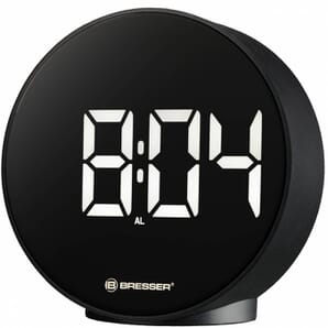 Bresser Round Digital Alarm Clock with Indoor Temperature