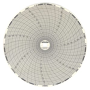 C439 8" (203mm) Chart 7-Day, 0 to 250 or 0 to 0.25 F/C