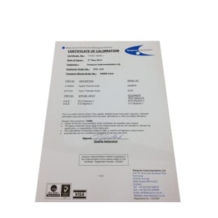 X107 UKAS Calibration Certificate IR Thermometer (For X107)