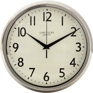 Chrome Wall Clock With Sweep Seconds Hand 30cm