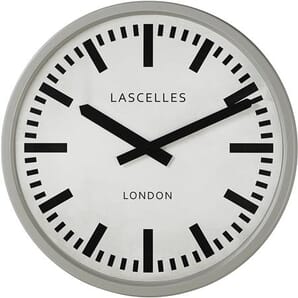 Large Industrial Grey Clock 55cm