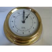 FCC Nautical Bulkhead Style Brass Clock 125mm 1508P