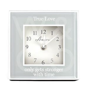 Amore Mirror Border Clock "True Love"
