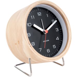 Innate Black Alarm Clock 12cm