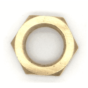 Imperial and Metric Threaded Lock Nuts - Brass