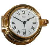FCC Brass Clock with Hinged Door (Marine Quality) 115mm M1204P