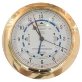 FCC Cast Brass Bulkhead Tide Clock - Marine Quality (20.5cm) M1606LP