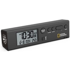 National Geographic World Time Alarm Clock, Torch & Temperature Display