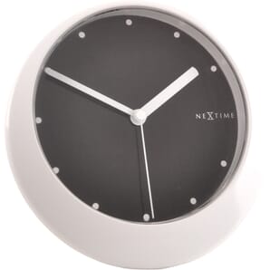 Balance White Table Clock 18cm