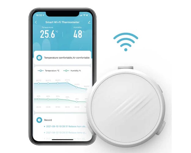 Smart Wi-Fi Temperature & Humidity Sensor | Precise Indoor Monitoring ...