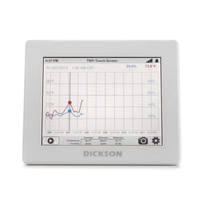 Dickson TWP Touchscreen Data Logger (WiFi + Ethernet + POE)