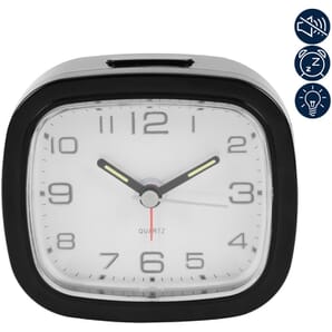 Alarm Clock Sweep Movement - Black 9.5cm