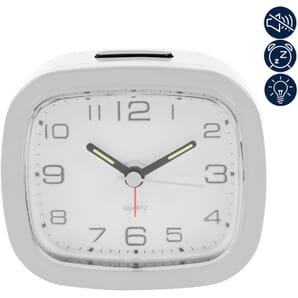 Alarm Clock Sweep Movement - White 9.5cm