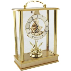 Lantern Mantel Clock Skeleton/Rotating Pendulum 14.5cm