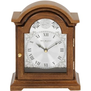 Broken Arch Wooden Mantel Clock 24cm
