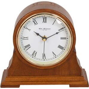 Wooden Barrel Mantel Clock 23cm