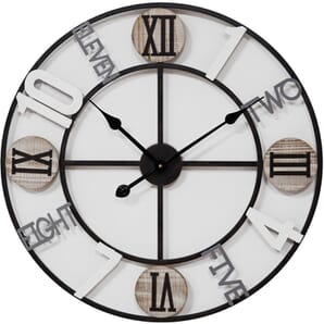MDF Wall Clock Arabic & Roman Numerals 62.5cm