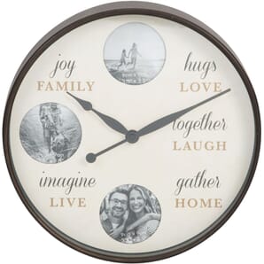 Round Photo Wall Clock Family 31cm