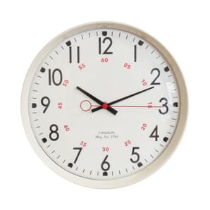 Metal Case Kitchen Clock Cream 30cm