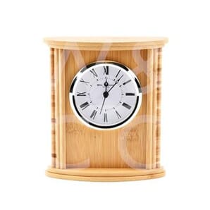 Wm. Widdop Bamboo Wood Mantel Clock
