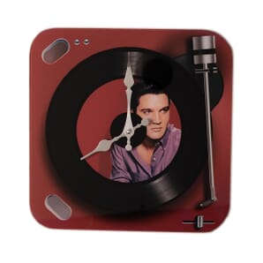 HOMETIME® Iconic Collection Record Player Wall Clock - Elvis