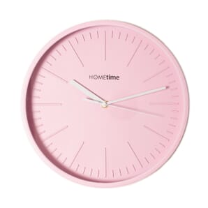 HOMETIME® Matt Pink Clock with 3D Baton Dial - 28cm