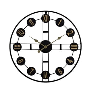 Hometime Round Wall Clock Cut Out Design 65cm