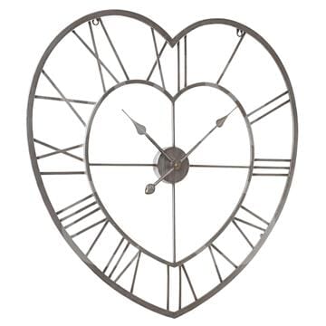 HOMETIME® Large Metal Heart Wall Clock 70cm