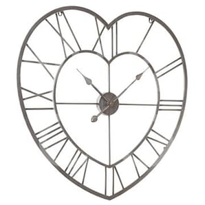 HOMETIME® Large Metal Heart Wall Clock - 70cm
