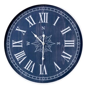 HOMETIME® Large Wooden Compass Wall Clock - 60cm