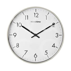 Hometime Grey Plastic Wall Clock with Sweep Movement