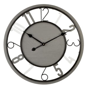 Hometime MDF & Metal Grey Wall Clock 60cm