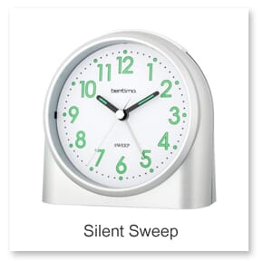 Silent Sweep Alarm Clocks